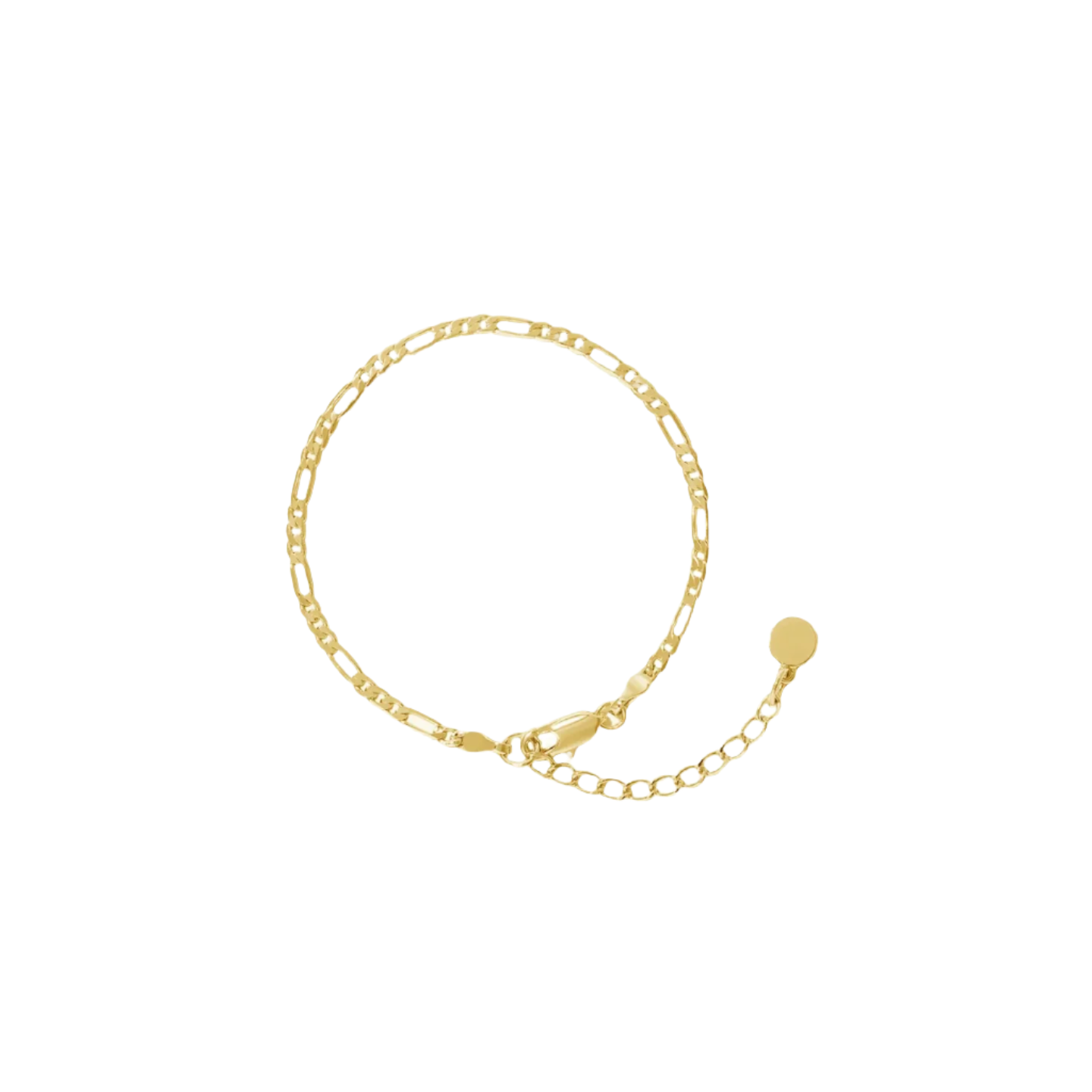 Figaro Gold Plated Chain Bracelet