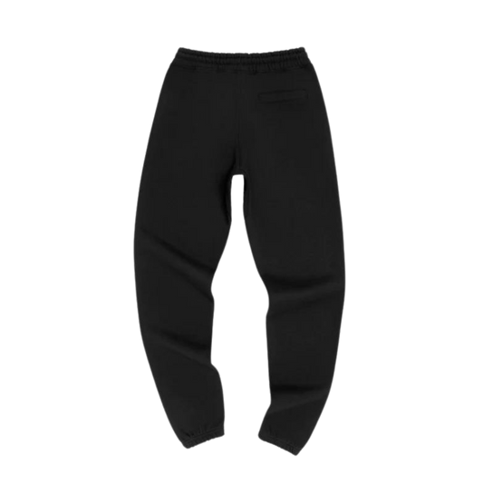 BLACK COTTON SWEATPANTS