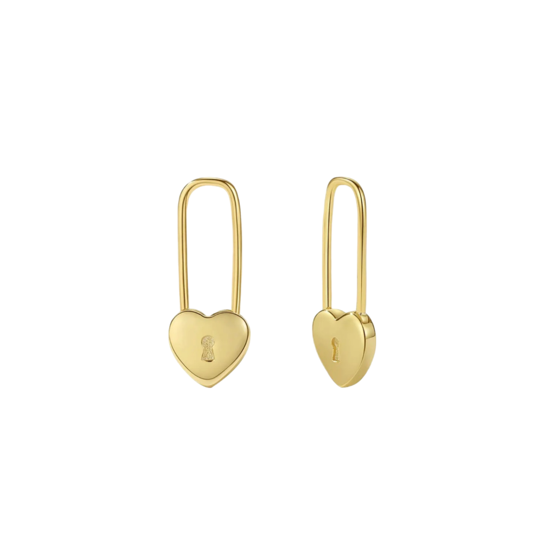 Heart Lock Earrings