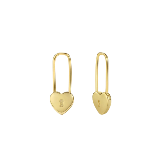 Heart Lock Earrings